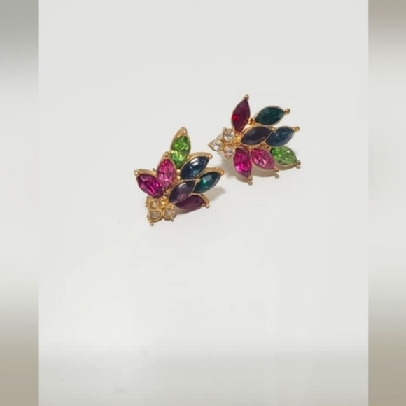 Colorful Rhinestone Earrings. 🌴 - Picture 2 of 9